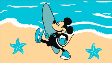 Free Mickey Mouse Summer Background to Edit Online