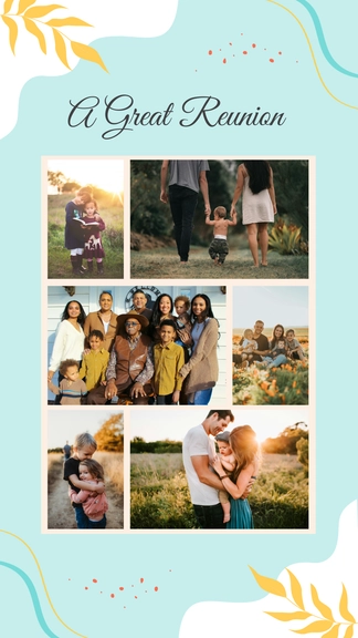 Free Family Reunion Collage Template to Edit Online