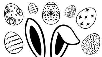 Free Black And White Easter Background to Edit Online