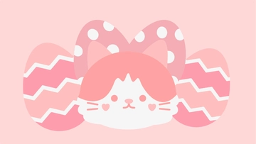 Free Easter Cat Background to Edit Online