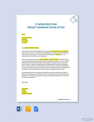 IT Infrastructure Project Manager Cover Letter