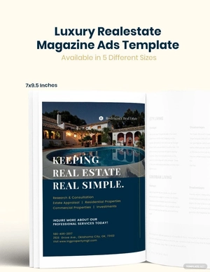 Luxury Real Estate Magazine Ads Template
