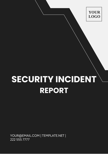 Free Security Incident Report Template to Edit Online