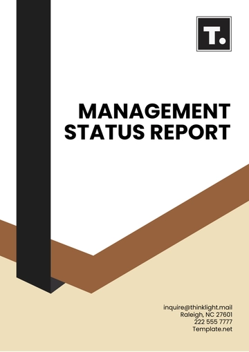 Free Management Status Report Template to Edit Online