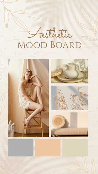 Free Mood Board Aesthetic Collage Template to Edit Online