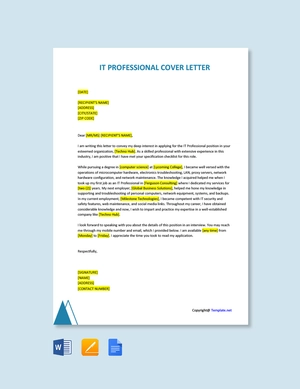 IT Professional Cover Letter