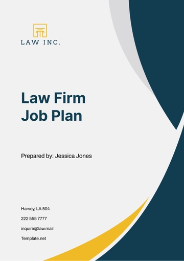 Free Law Firm Job Plan Template to Edit Online