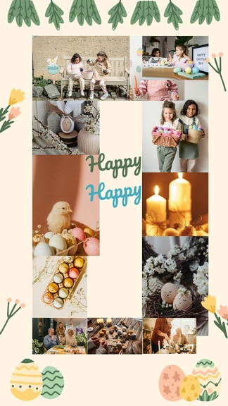 Free Aesthetic Easter Collage Template to Edit Online