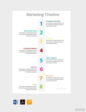 Marketing Timeline Template