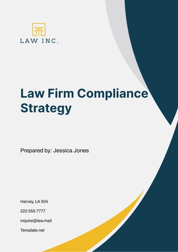 Free Law Firm Compliance Strategy Template to Edit Online