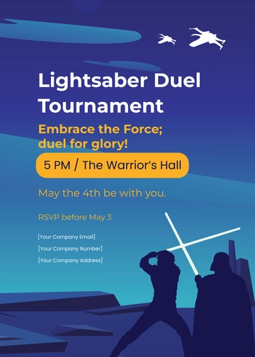 Free Star Wars Invitation Template  to Edit Online