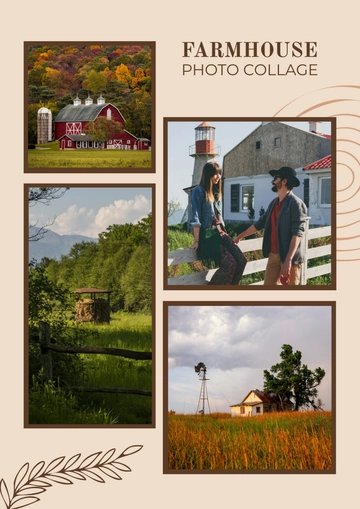 Free Farmhouse Photo Collage Template to Edit Online