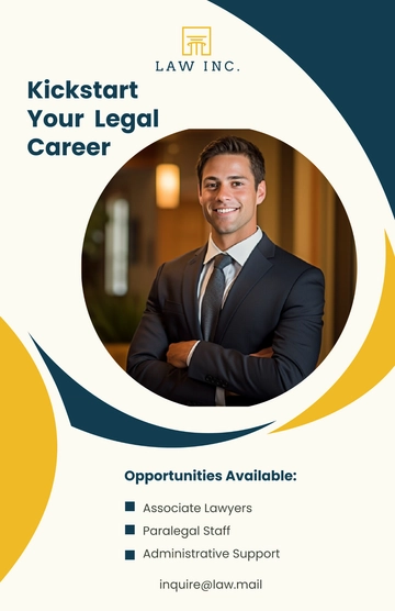 Free Law Firm Job Poster Template to Edit Online