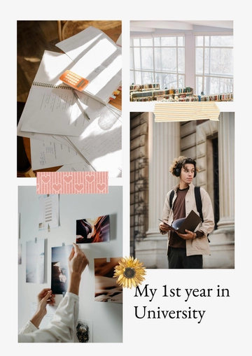 Free First Year Photo Collage Template to Edit Online
