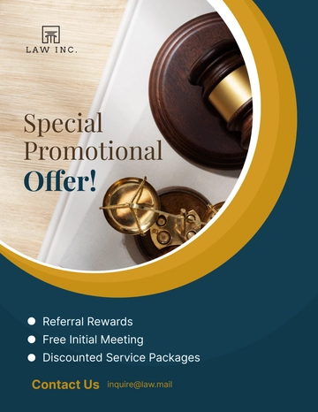 Free Law Firm Promotion Flyer Template to Edit Online