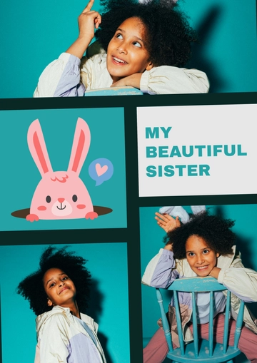 Free Sister Photo Collage Template to Edit Online