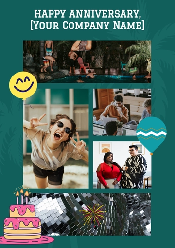 Free Anniversary Photo Collage Template to Edit Online