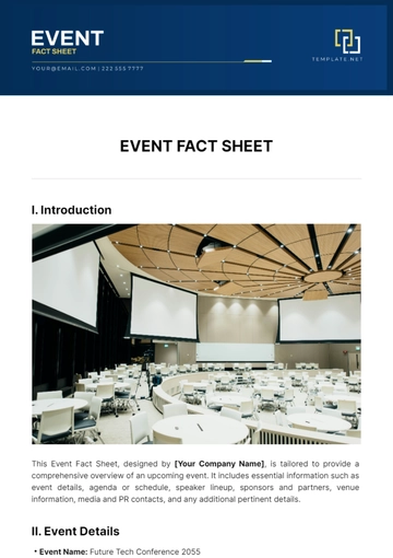 Free Event Fact Sheet Template to Edit Online
