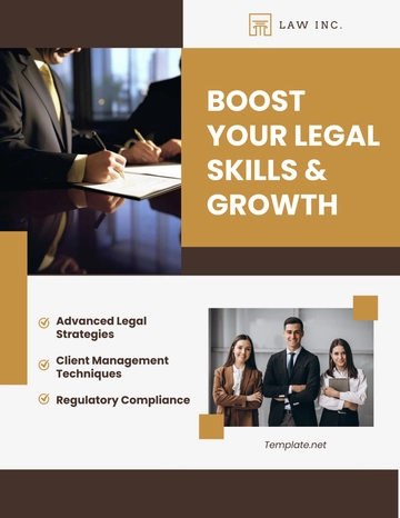 Free Law Firm Workshop Flyer Template to Edit Online