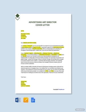 Advertising Art Director Cover Letter