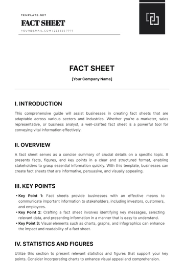 Free Fact Sheet Template to Edit Online