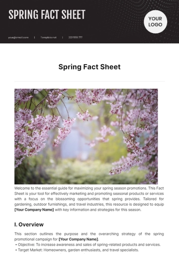 Free Spring Fact Sheet Template to Edit Online