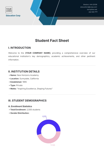 Free Student Fact Sheet Template to Edit Online