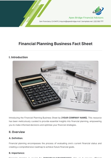Free Financial Planning Business Fact Sheet Template to Edit Online