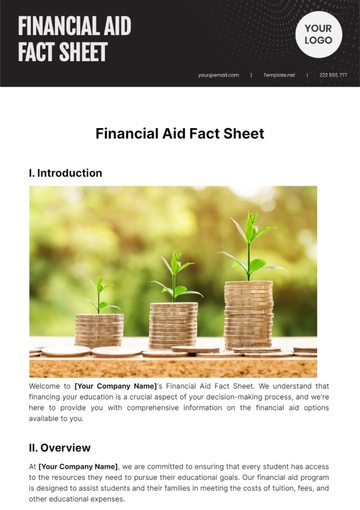 Free Financial Aid Fact Sheet Template to Edit Online