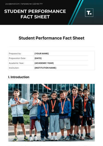 Free Student Performance Fact Sheet Template to Edit Online