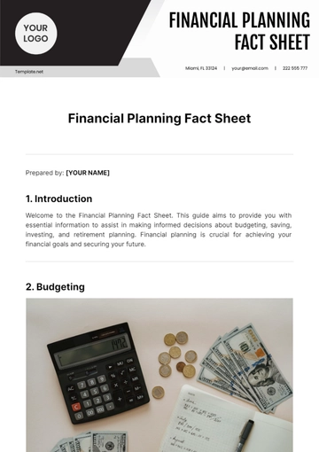 Free Financial Planning Fact Sheet Template to Edit Online