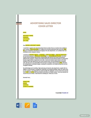 Advertising Sales Director Cover Letter