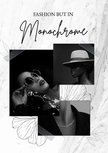 Free Monochrome Fashion Photo Collage Template to Edit Online