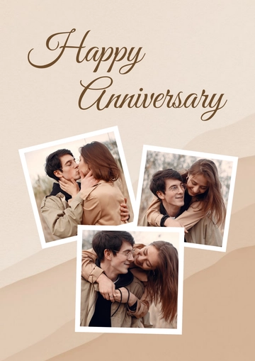 Free 1st Anniversary Photo Collage Template to Edit Online