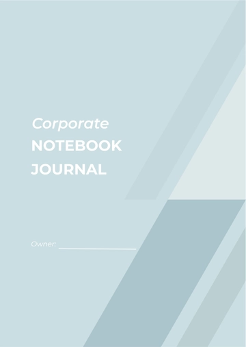 Free Corporate Notebook Journals Template to Edit Online