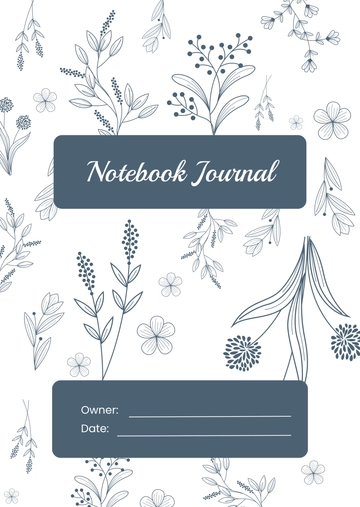 Free Cover Notebook Journals Template to Edit Online