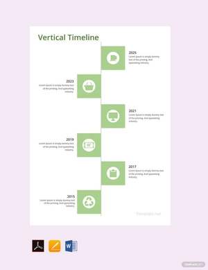 Simple Vertical Timeline Template