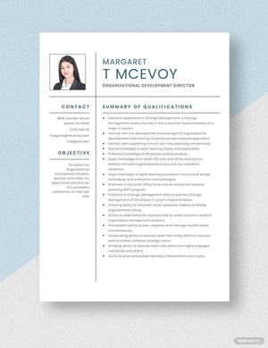 Organizational Development Director Resume
