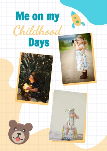 Free Childhood Photo Collage Template to Edit Online