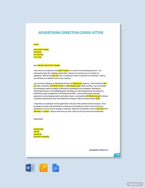 Advertising Director Cover Letter