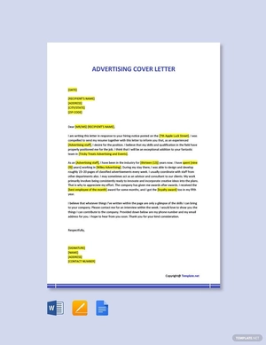 Advertising Cover Letter