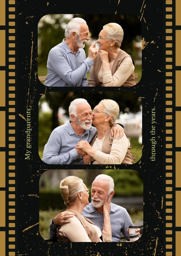 Free Grandparents Photo Collage Template to Edit Online