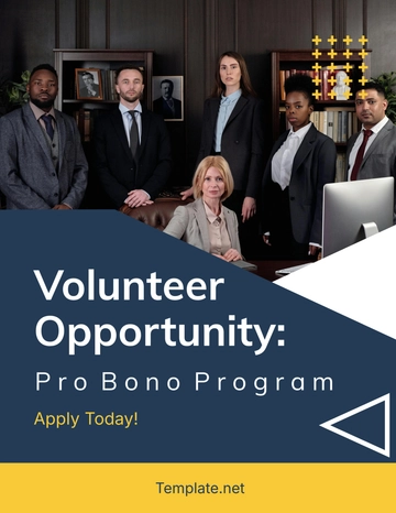 Law Firm Volunteer Opportunity Flyer Template - Edit Online & Download