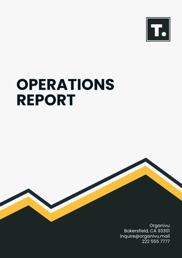 Free Operations Report Template to Edit Online