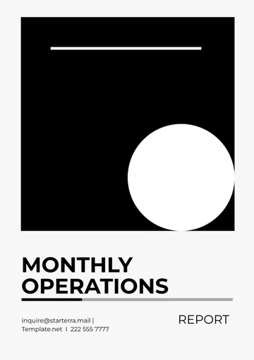 Free Monthly Operations Report Template to Edit Online