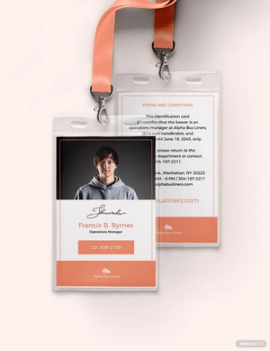 Transport ID Card Template