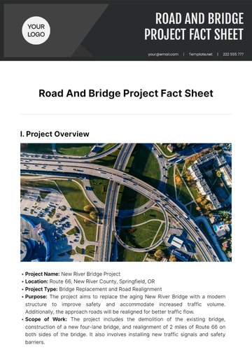 Free Road And Bridge Project Fact Sheet Template to Edit Online