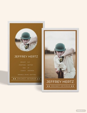 Vintage Trading Card Template Template