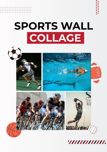 Free Sports Wall Collage Template to Edit Online