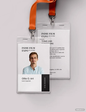 Event organizer ID Card Template